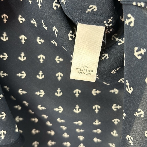 Banana Republic Navy Blue Anchor Tank Women’s Size 4 Petite - Picture 8 of 13